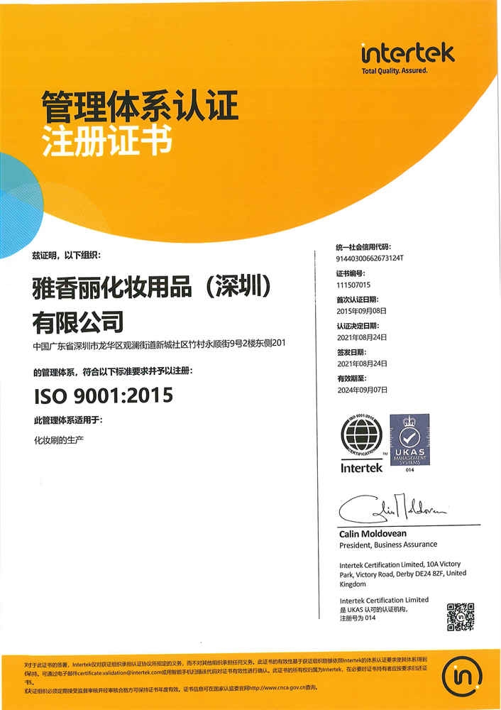 ISO9001：2015 中文